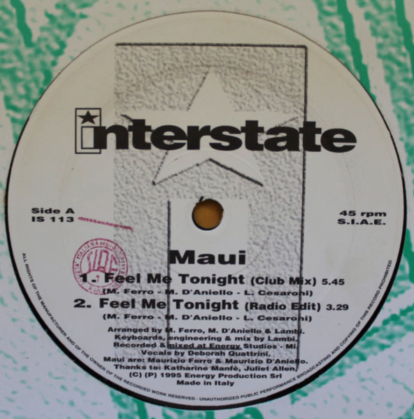 Maui - Feel Me Tonight (12inch)