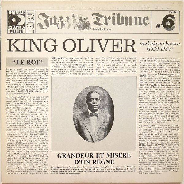 King Oliver And His Orchestra - Jazz Tribune No.6: King Oliver And His Orchestra (1929-1930) (2LP)