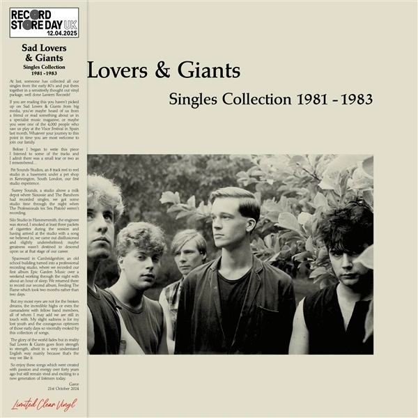 Sad Lovers & Giants - Singles Collection (1981-1983) (LP) (Colored) Sad Lovers & Giants - Singles Collection (1981-1983) (LP) (Colored)