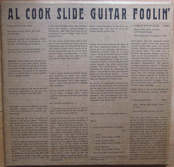 Al Cook - Slide Guitar Foolin´ (LP)